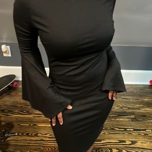 Black Bell Sleeve Fashion Nova Dress